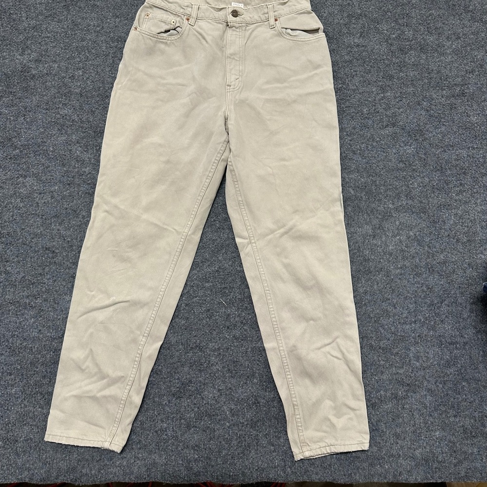Levi's Pants Womens Size 14 Med Beige Cotton 551 Relaxed Tapered Made in USA